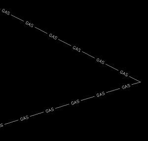 text is upright in the linetype