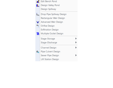 Hydrology 2017 Structure Menu