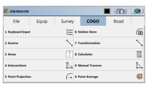 SurvCE and SurvPC 5 COGO Menu