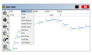 SurvCE and SurvPC 5 Map View | VIEW Menu