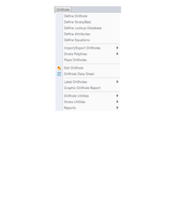 GeoTech 2017 Drillhole Menu