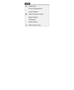 Carlson Survey 2017 OEM Help Menu