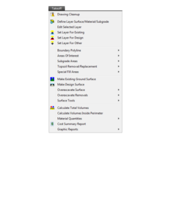 Carlson Takeoff 2017 OEM Takeoff Menu